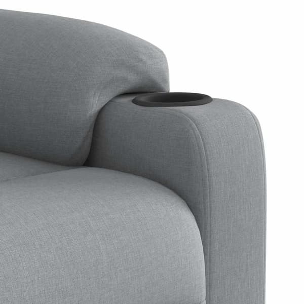 Elektrisk massagefåtölj ljusgrå tyg
