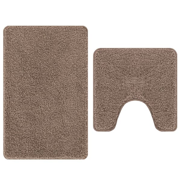 Antisklid badmatta set 2 pcs Brun PP