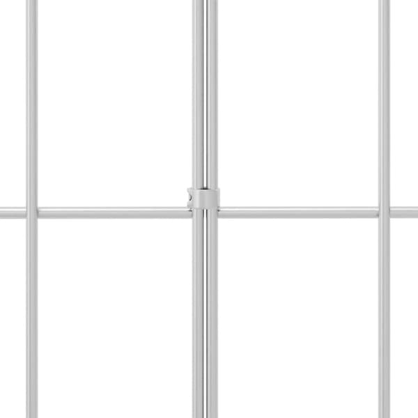 Trädgårdsstängselpanel 12 pcs Galvaniserat stål Silver