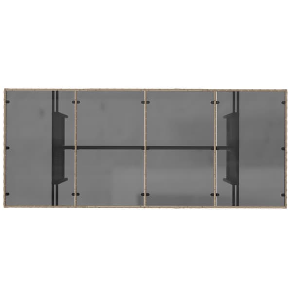 Trädgårdsmöbelset 7 pcs Beige konstrotting