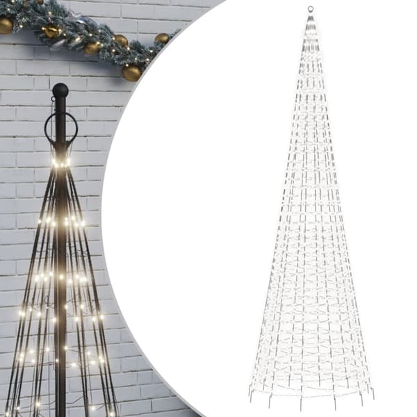 LED julgran 1534 LEDs kallvit 500 cm