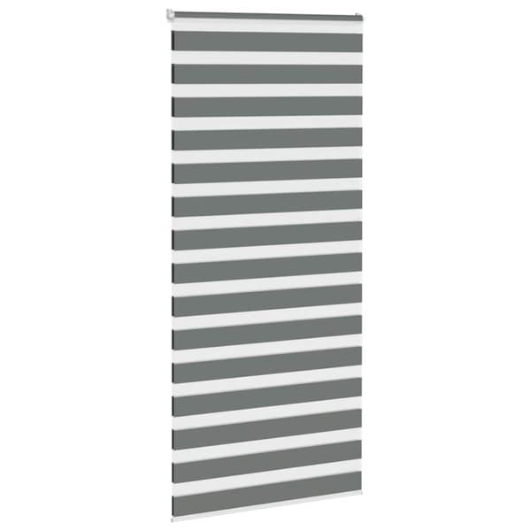 Rullgardin zebra mörkgrå 95x200 cm tyg bredd 90,9 cm polyester