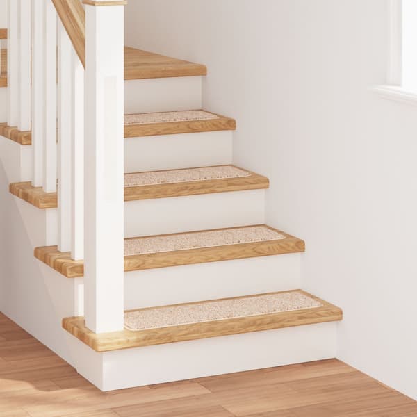 Halkfria trappmattor Rektangulär 15 pcs Kräm 75 x 20 cm PP