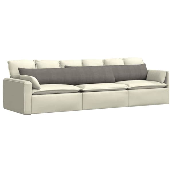 Sofakuddar 2 pcs Ljusgrå 200 x 40 cm Kordread tyg