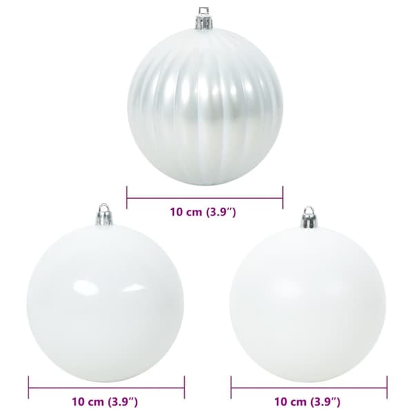 Julkulor Set XL 15 pcs Vit Plast