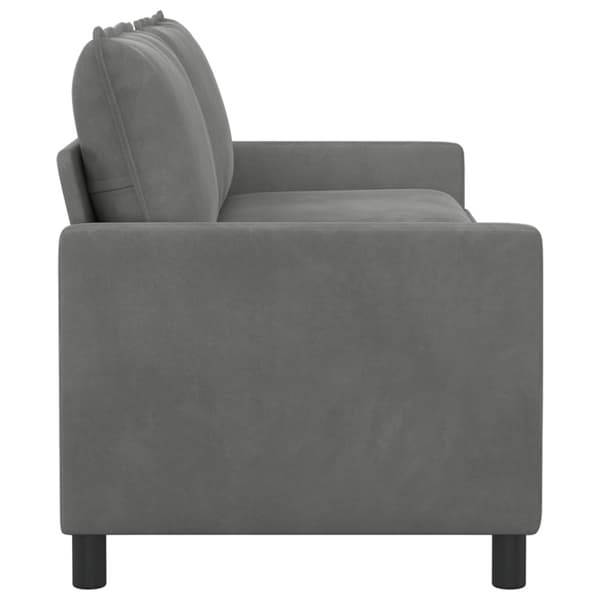 Soffa Mörkgrå 196 x 81 x 87,5 cm Sammet