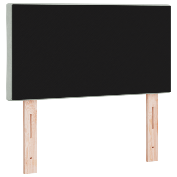 LED huvuddyna Ljusgrå 80 cm Sammet