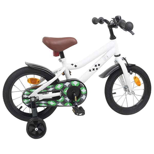 Barncykel 16 Tum för 4-6 år gamla Vit