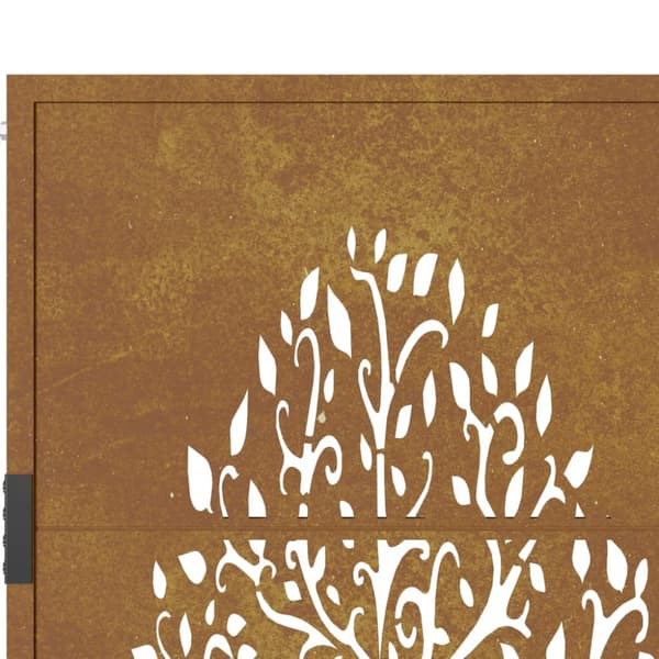 Trädgårdsgrind 100x150 cm cortenstål träddesign