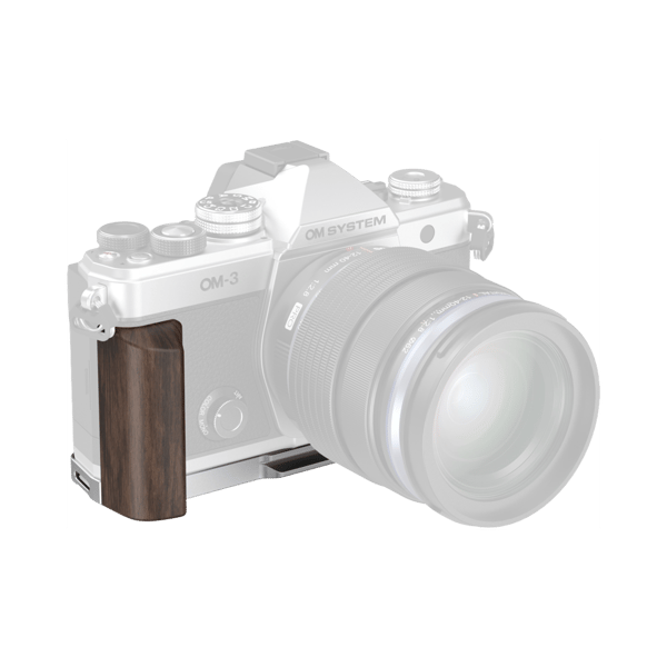 SmallRig 5563 L-Shaped Mount Plate with Wooden Handle for OM SYSTEM OM-3