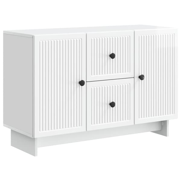 Sideboard Vit högglans 89 x 34,5 x 60 cm Konstruerat trä