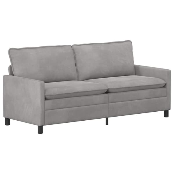 Soffa Ljusgrå 196 x 81 x 87,5 cm Sammet