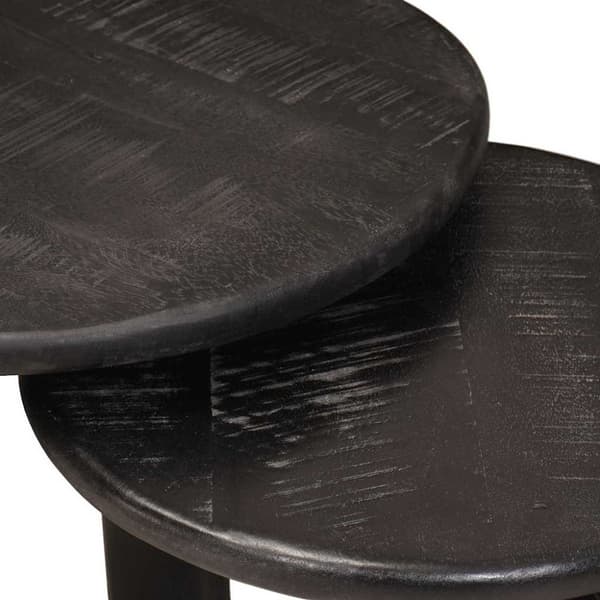 Nesting Kaffe Bord 2 pcs Vit Massivt mangoträ