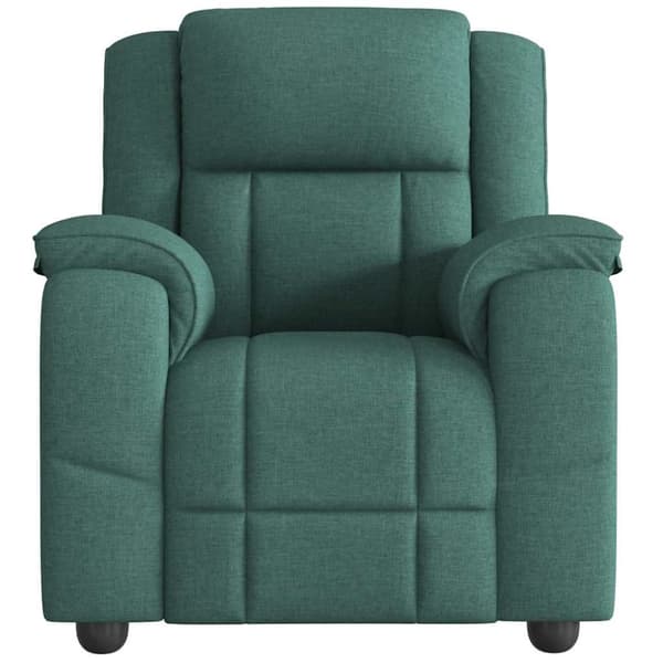 Massagefåtölj mörkgrön tyg