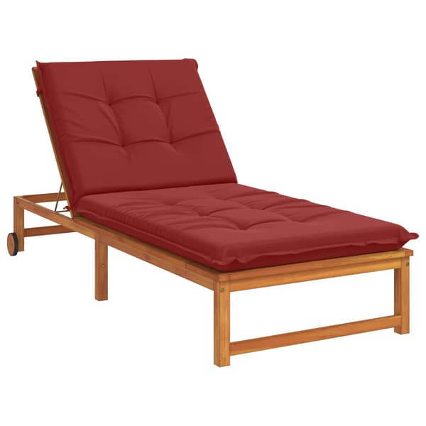 Solstol Kudde GEMERT 100% Polyester Vinröd 190 x 80 x 9 cm