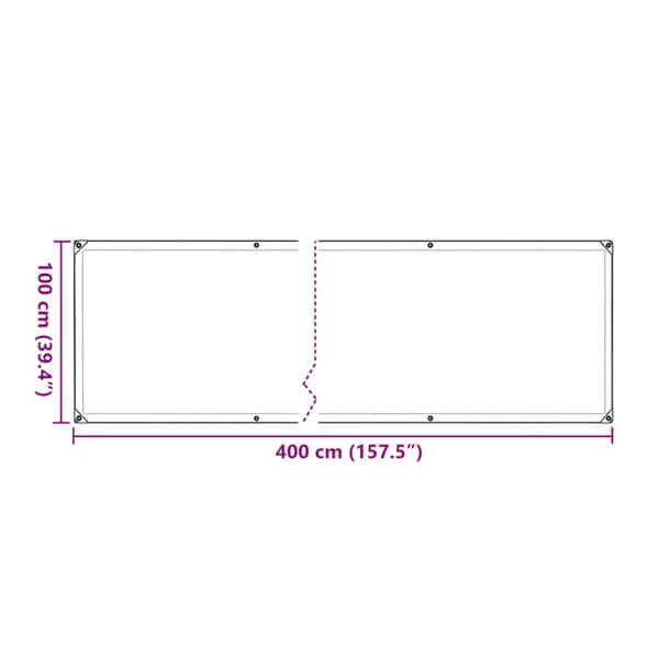 Växtskydd med öljetter 1x4 m polyeten