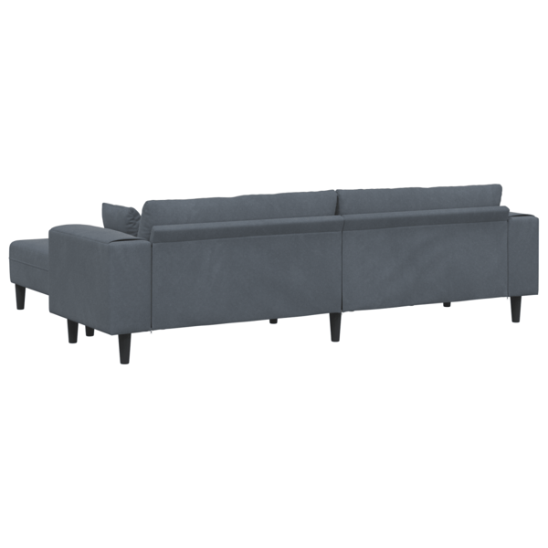 Soffa 3 pcs Mörkgrå 250 x 188 x 76 cm Sammet
