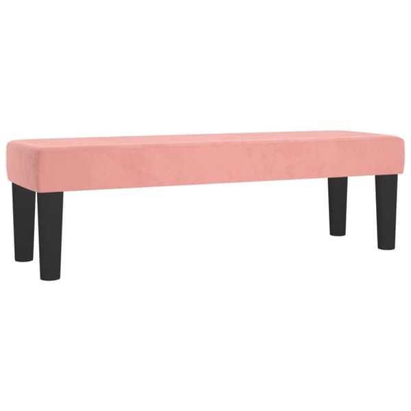 Ramsäng med madrass rosa 140x190 cm sammet