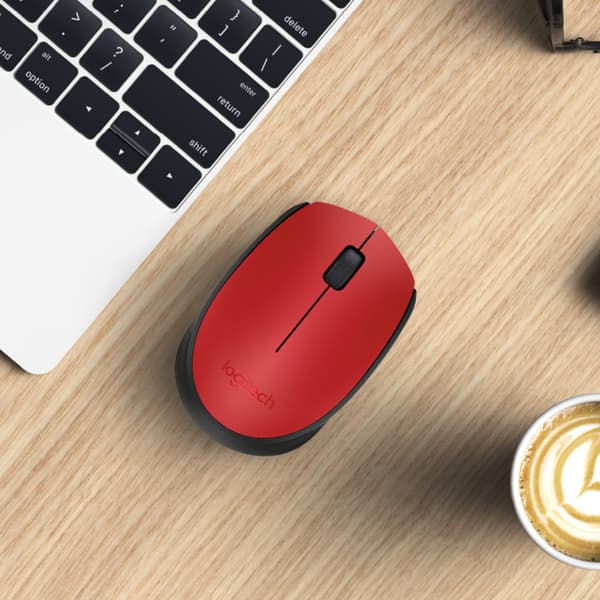 Logitech M171 Red-K datormöss Ambidextrous RF Trådlös Optisk 1000 DPI