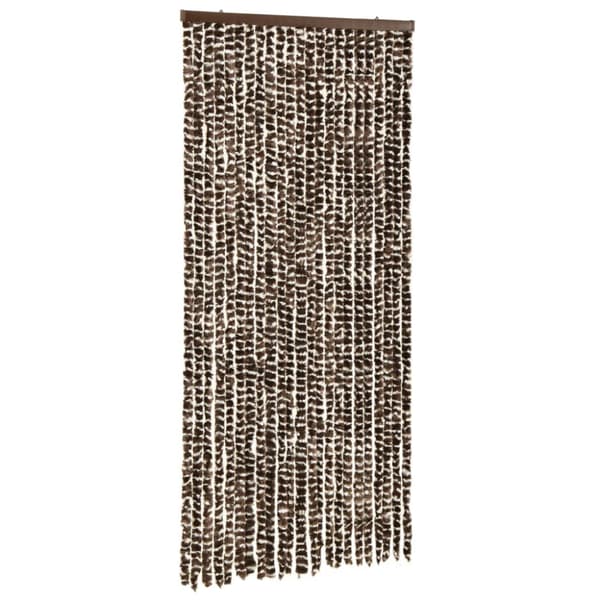 Insektsdraperi brun och vit 100x220 cm chenille