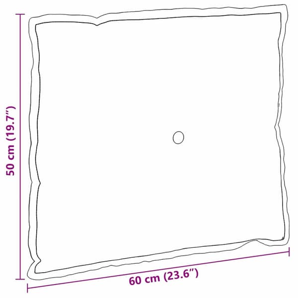 Ryggkudde Vit 60 x 19 x 50 cm tyg