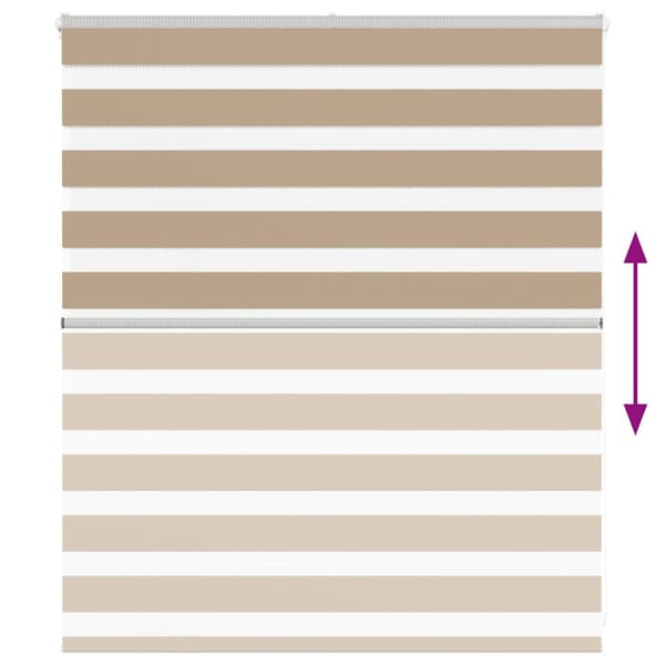 Rullgardin zebra 135x100 cm tyg bredd 130,9 cm polyester