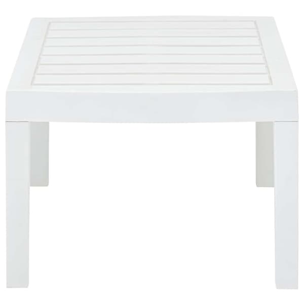 Trädgårdsbord vit 78x55x38 cm plast