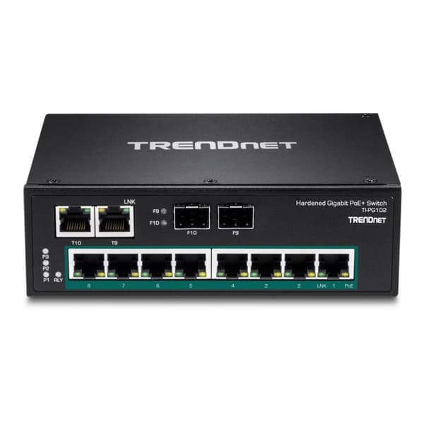 TRENDnet TI-PG102 - switch - 10 portar - ohanterad - TAA-kompatibel