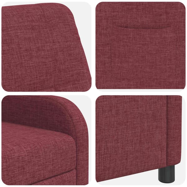 Recliner Vinröd Tyg