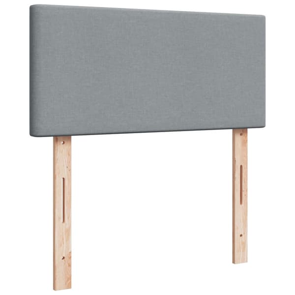 Ramsäng med madrass ljusgrå 100x200 cm tyg