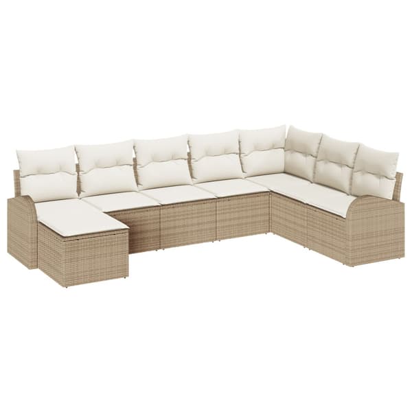 Soffset 8 st Beige och vit konstrotting