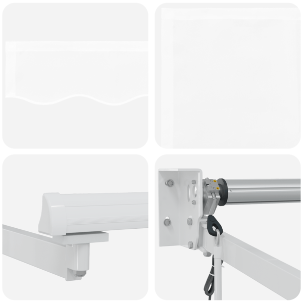 Markis Vit 500 × 300 cm Polyester och metall