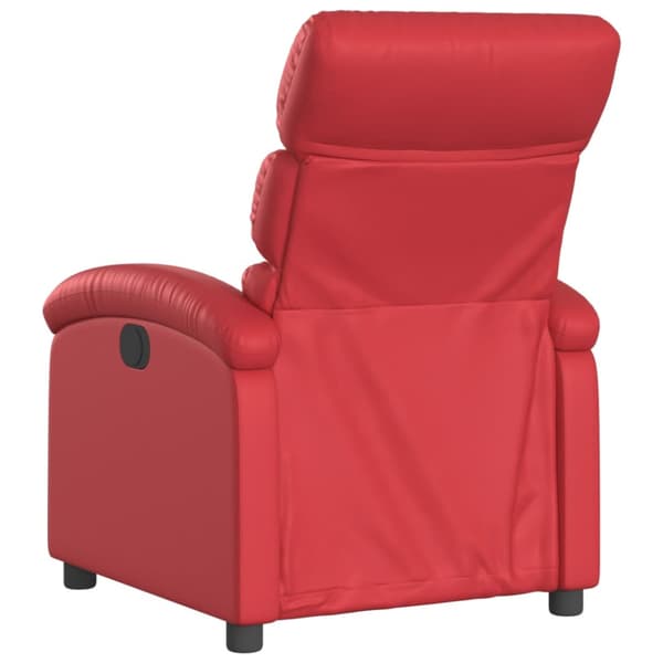Reclinerfåtölj röd konstläder