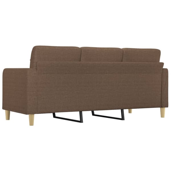 3-sitssoffa brun 180 cm tyg