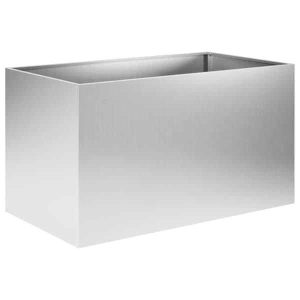 Trädgårdsplanterare Silver 100 x 50 x 50 cm Galvaniserat stål