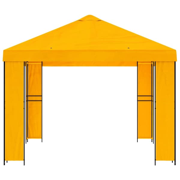 Paviljong 4 × 3 m Gul Polyester och Stål 190