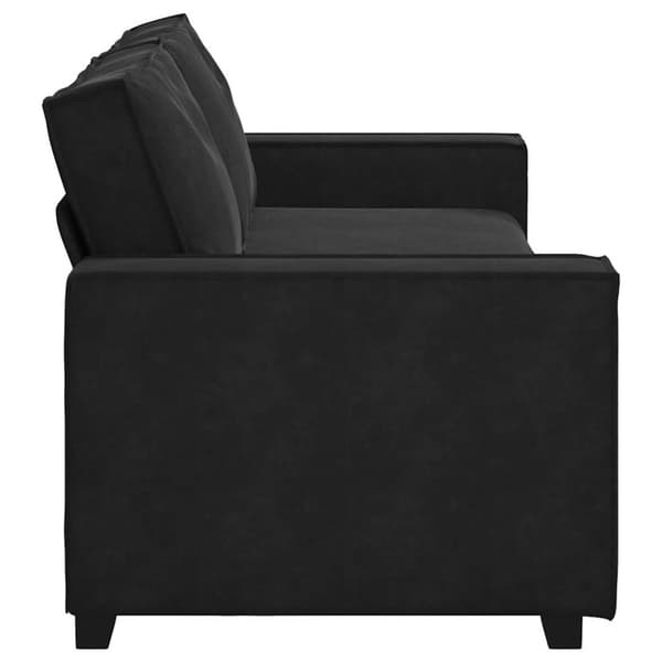 3-sitssoffa svart 220x78x84 cm sammet
