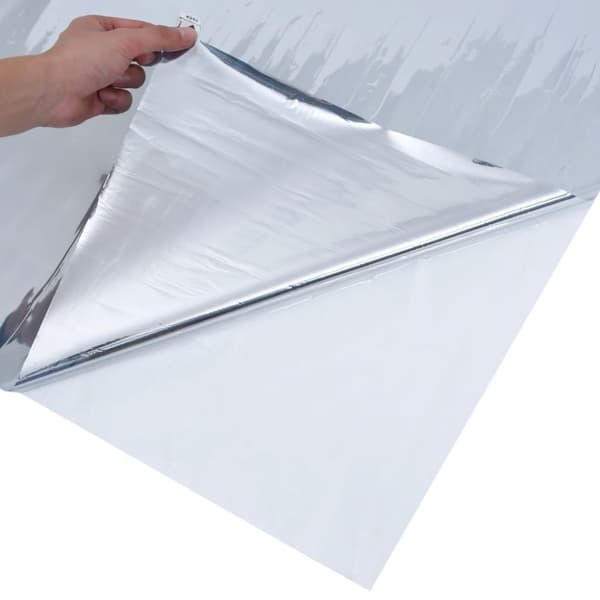 Fönsterfilmer 5 st statisk reflektiv effekt silver PVC
