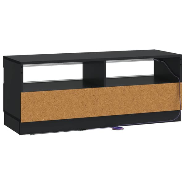 LED TV-skåp Svart Konstruerat trä