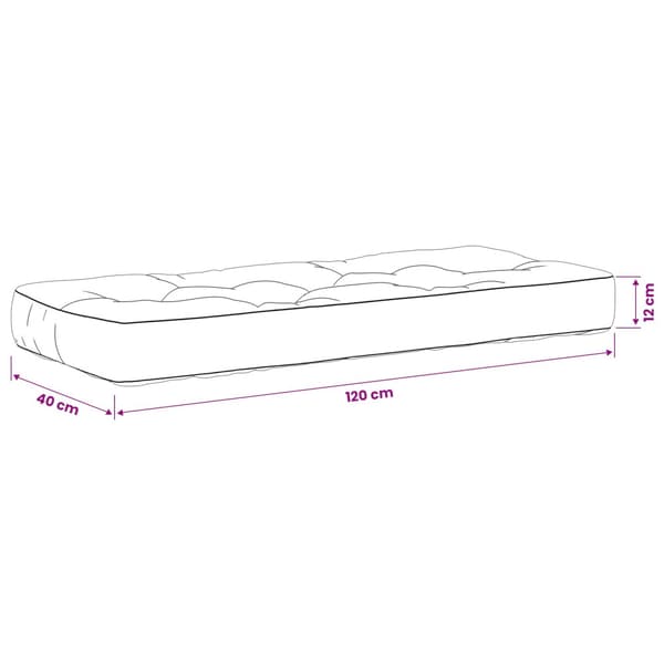 Pallkudd VIANEN 100% Polyester Gräddvit 120 x 40 x 12 cm