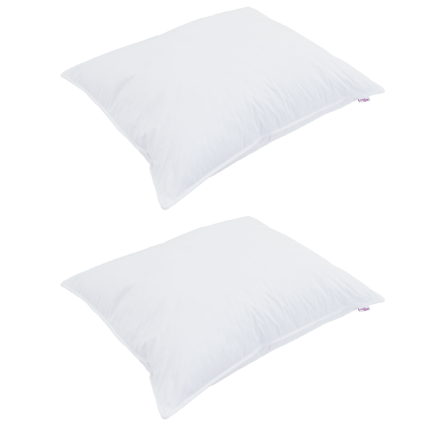 Kudde med kudde 2 pcs Vit 60 x 80 cm Bomull