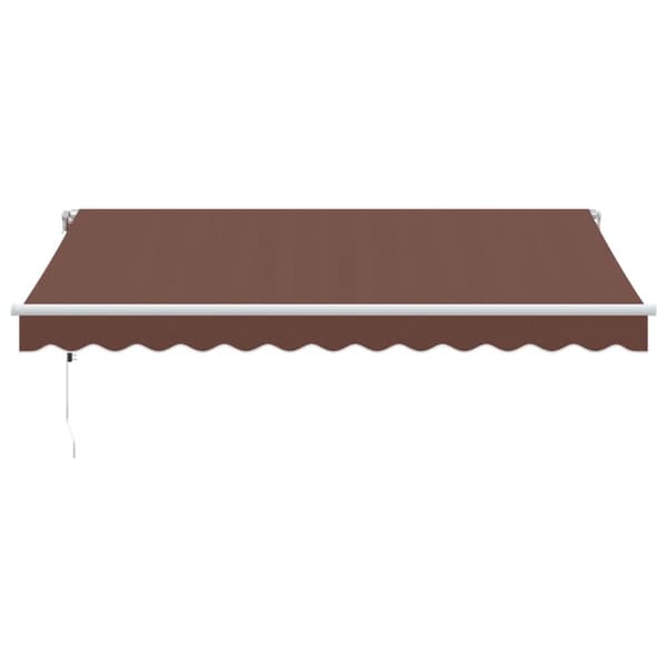 Markis automatiskt infällbar brun 350x250 cm