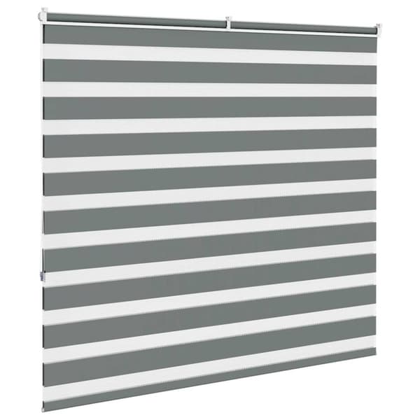 Rullgardin zebra mörkgrå 165x150 cm tyg bredd 160,9cm polyester