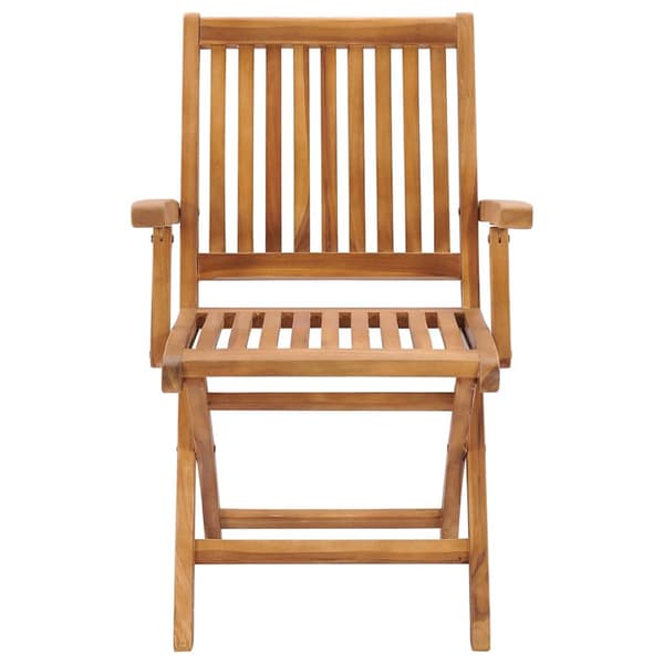 Hopfällbara trädgårdsstolar med dynor 8 st massiv teak