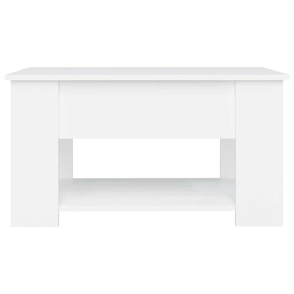 Soffbord vit 79x49x41 cm konstruerat trä