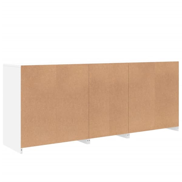 Skänk med LED-belysning vit 162x37x67 cm
