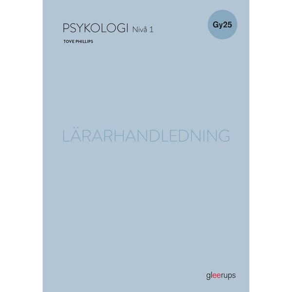 Psykologi 1, lärarhandledning, Gy25 (bok, spiral)