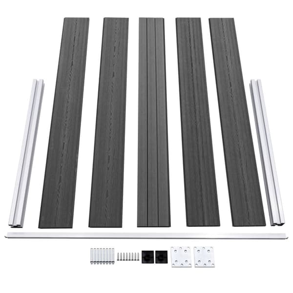 Staketpanel WPC 180x105 cm svart