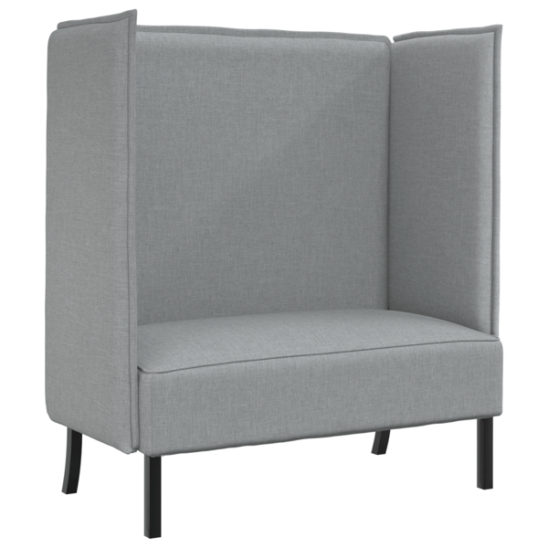 Hög Ryggsoffa 101cm Ljusgrå tyg