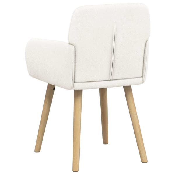 Matstolar 2 pcs Bouclé Gräddvit 59 x 57 x 85 cm